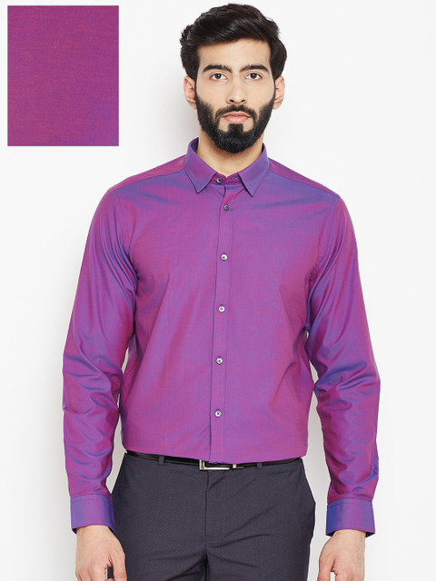 

Blackberrys Men Purple Dual-Toned Formal Shirt