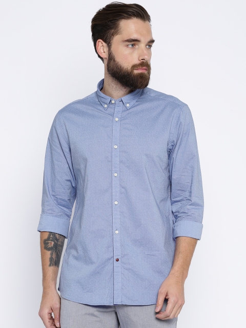 

Blackberrys Men Blue Slim Fit Printed Casual Shirt