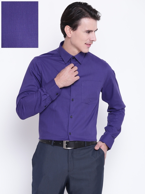 

Blackberrys Men Purple Slim Fit Self-Design Casual Shirt