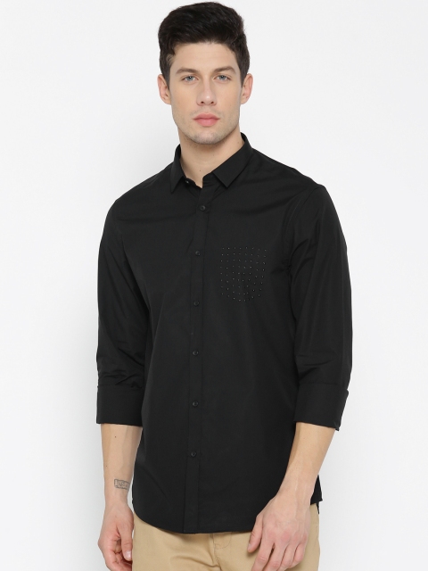 

Blackberrys Men Black Slim Fit Solid Casual Shirt