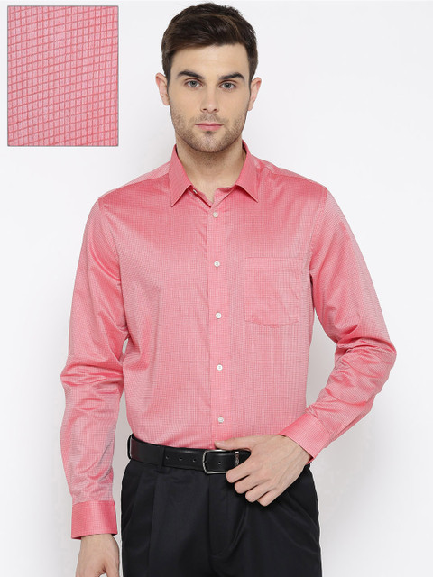 

Blackberrys Men Red Smart Fit Checked Formal Shirt