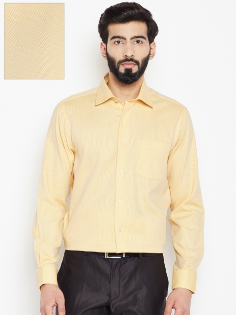 

Blackberrys Men Yellow Regular Fit Solid Formal Shirt