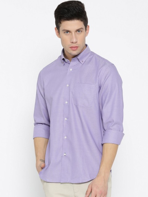 

Blackberrys Men Purple Smart Fit Self-Design Casual Shirt
