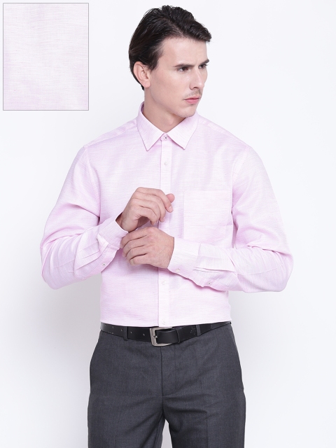 

Blackberrys Men Pink Smart Fit Self Design Formal Shirt