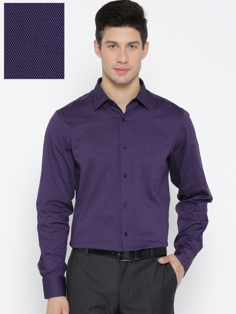 

Blackberrys Men Purple Smart Fit Self Design Formal Shirt