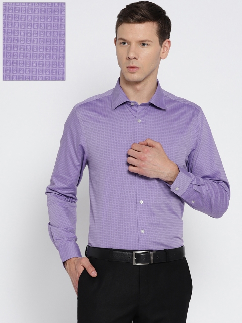 

Blackberrys Men Purple Smart Fit Self-Design Casual Shirt