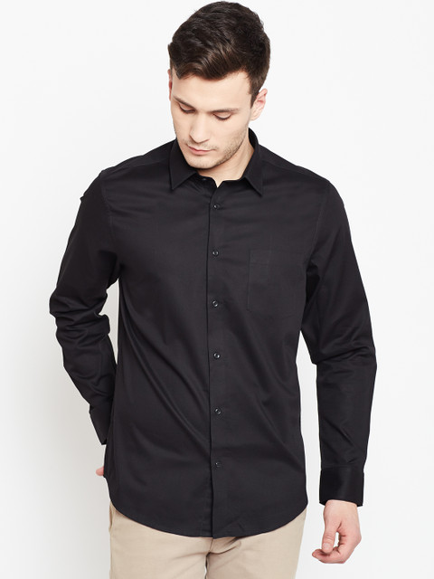 

Blackberrys Men Black Slim Fit Self-Design Casual Shirt