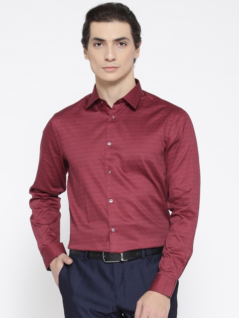 

Blackberrys Men Red & Black Slim Fit Printed Casual Shirt