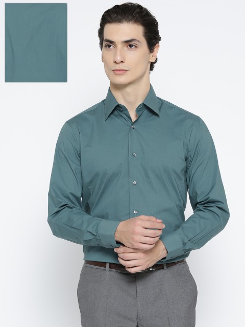 

Blackberrys Men Teal Green Slim Fit Solid Formal Shirt