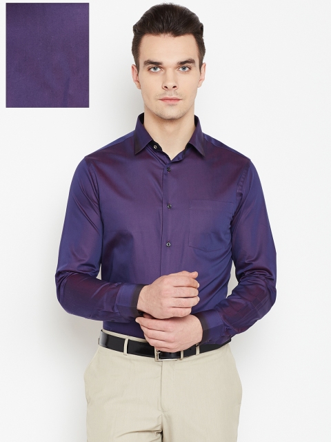 

Blackberrys Men Purple Slim Fit Opaque Party Shirt