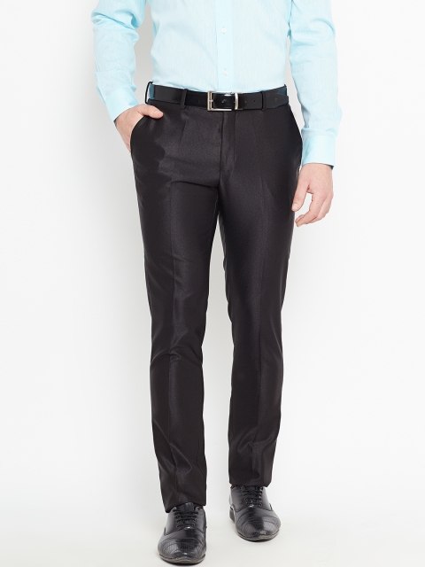 

Blackberrys Men Black Sharp Regular Fit Solid Formal Trousers