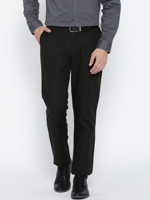 

Blackberrys Men Black Sharp Fit Solid Formal Trousers