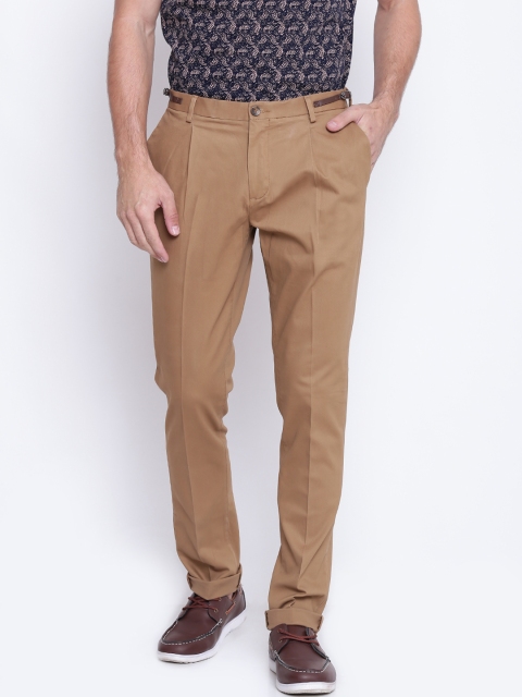 

Blackberrys Men Khaki Regular Fit Solid Regular Trousers