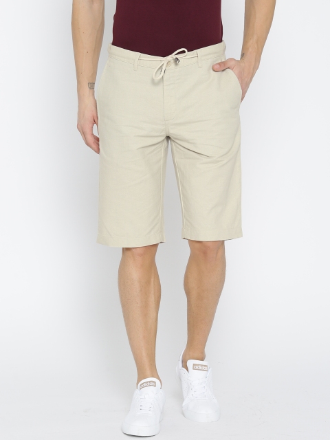 

Blackberrys Men Beige Solid Casual Shorts