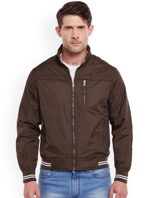 

Duke Men Coffee Brown Solid Windcheater Bomber