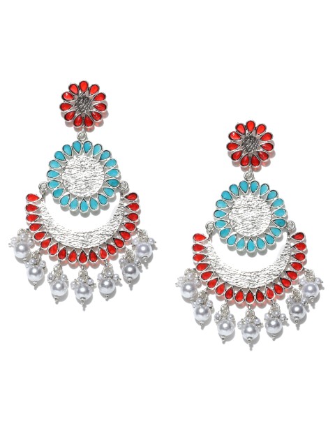 

Spargz Red & Blue Crescent-Shaped Chandbalis
