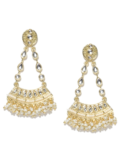 

Spargz White Gold-Plated Classic Drop Earrings