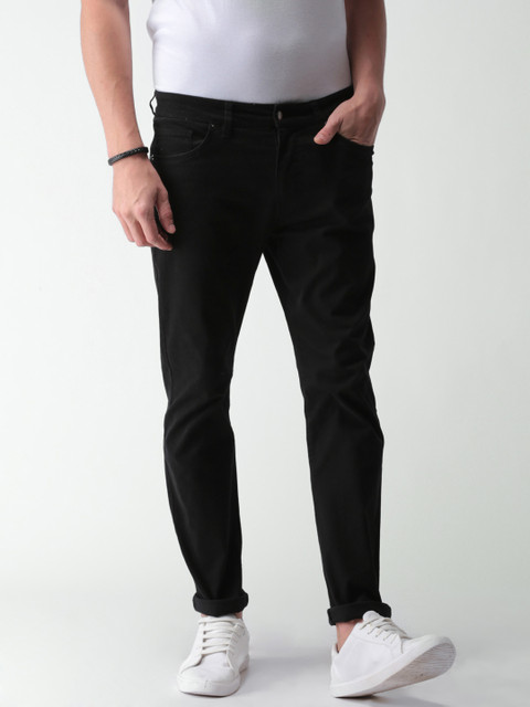 

FOREVER 21 Men Black Regular Fit Solid Chinos