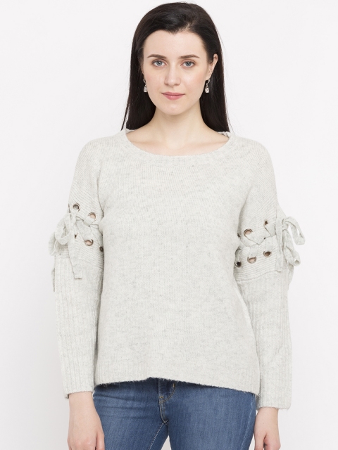 

FOREVER 21 Women Grey Solid Sweater