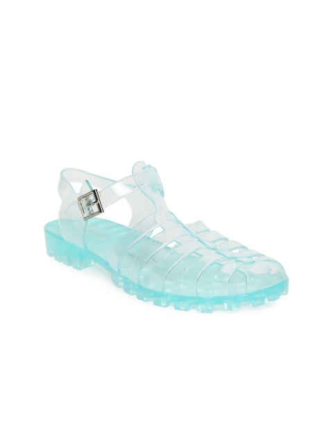 

FOREVER 21 Women White & Sea Green Flats