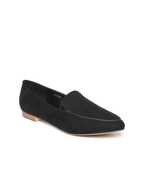 

FOREVER 21 Women Black Solid Canvas Flat Shoes