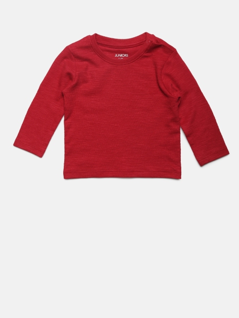 

Juniors by Lifestyle Boys Red Solid Round Neck T-shirt