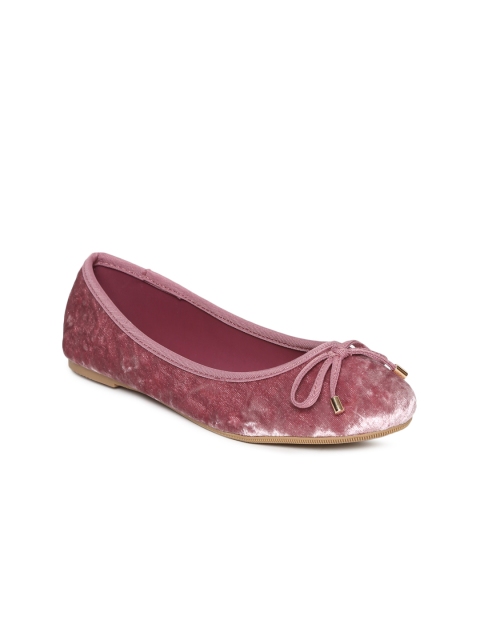 

FOREVER 21 Women Pink Solid Canvas Ballerinas