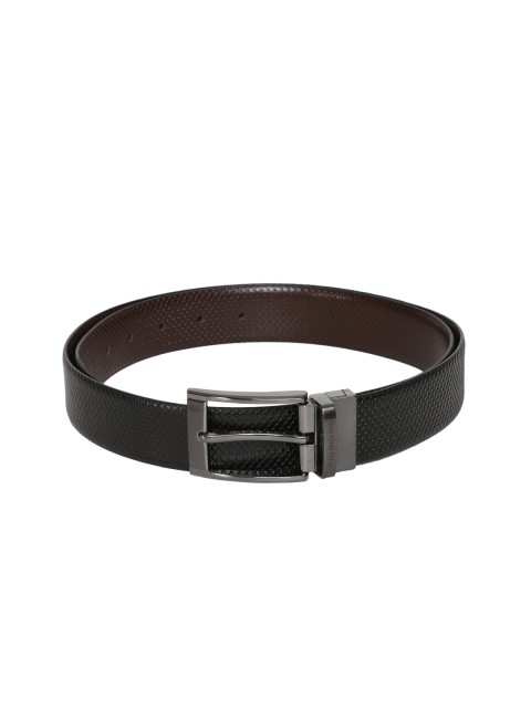 

Peter England Men Black & Brown Textured Belt