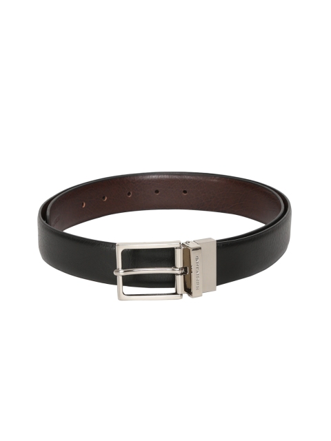 

Peter England Men Black & Tan Brown Solid Belt