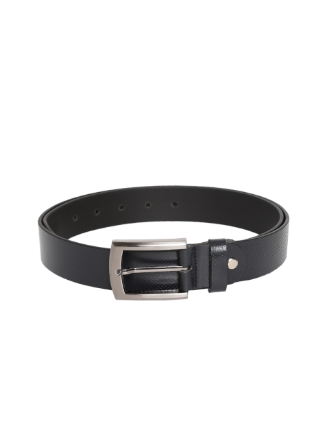 

Peter England Men Black Textured Belt