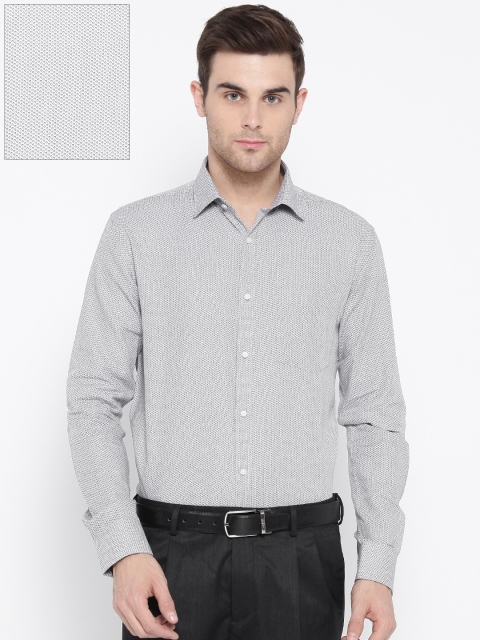 

Park Avenue Men Grey Slim Fit Printed Formal Shirt