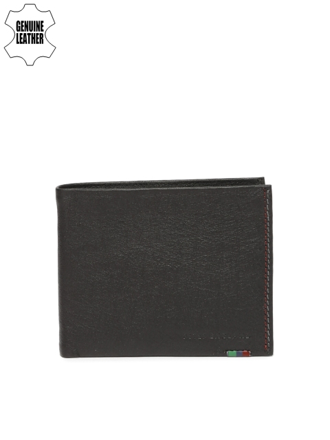

Peter England Men Black Genuine Leather Two Fold Wallet