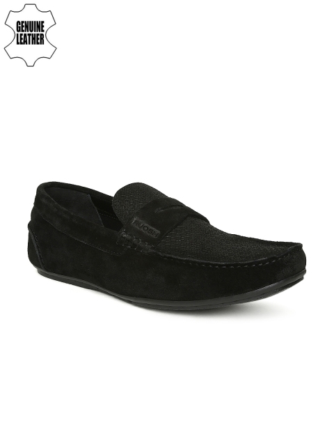 

Ruosh Men Black Suede Loafers