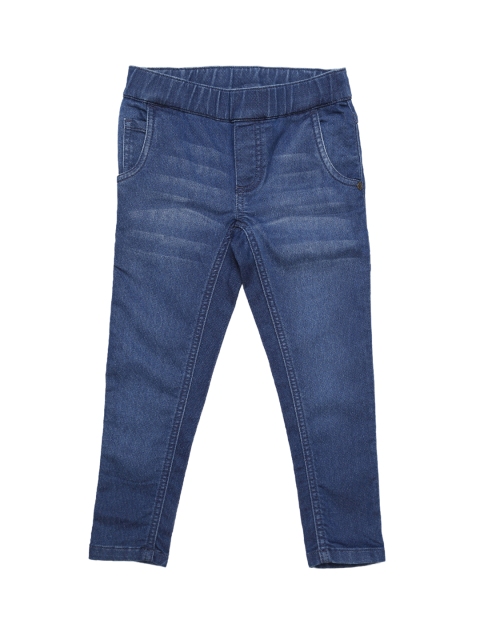 

U.S. Polo Assn. Kids Girls Blue Slim Fit Mid-Rise Clean Look Jeans