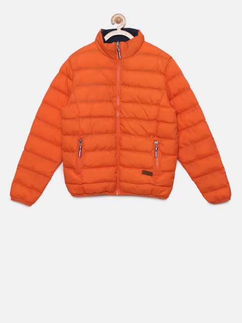 

U.S. Polo Assn. Kids Boys Orange Solid Windcheater Bomber