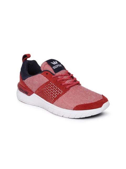 

Supra Women Coral Red & Navy Blue Scissor Skate Shoes