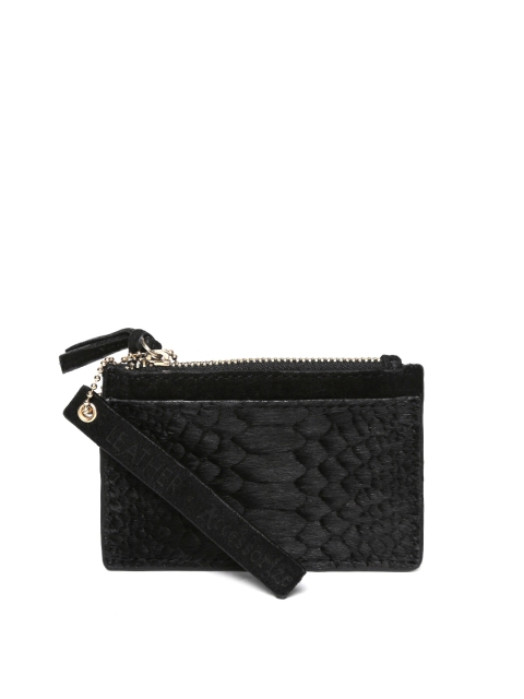 

Accessorize Women Black Leather Card Holder