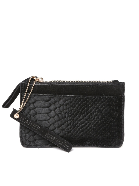

Accessorize Black Textured Leather Purse