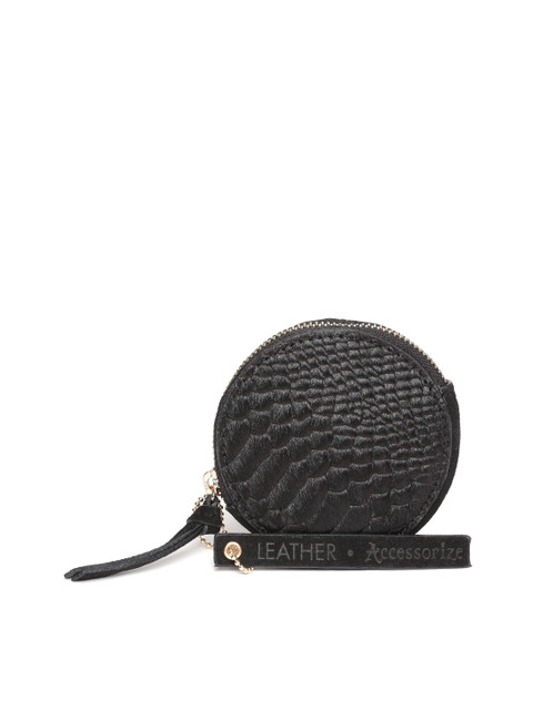 

Accessorize Black Textured Leather Purse