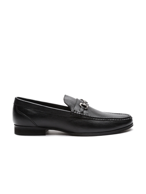 

Carlton London Men Black Leather Semiformal Loafers