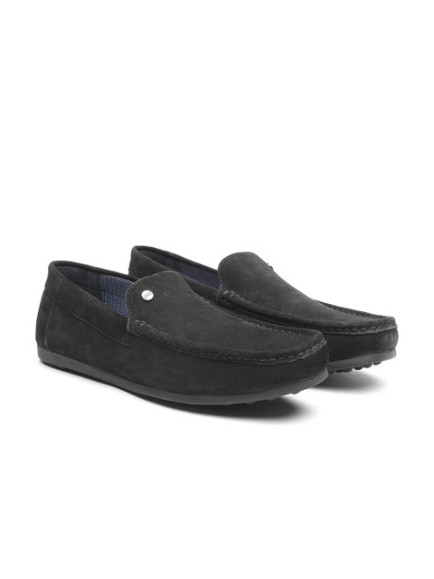 

Carlton London Men Black Suede Loafers