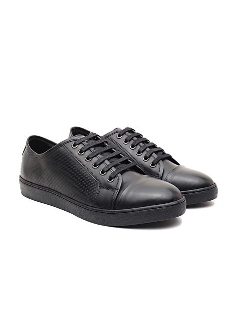 

Carlton London Men Leather Black Sneakers