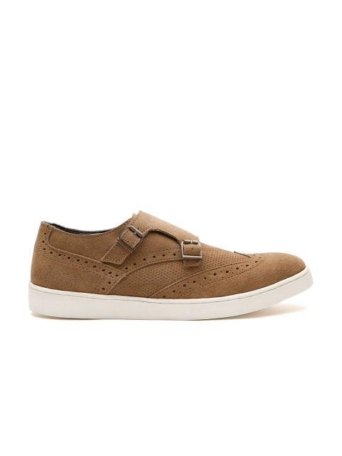 

Carlton London Men Brown Monks with Brogue Detail