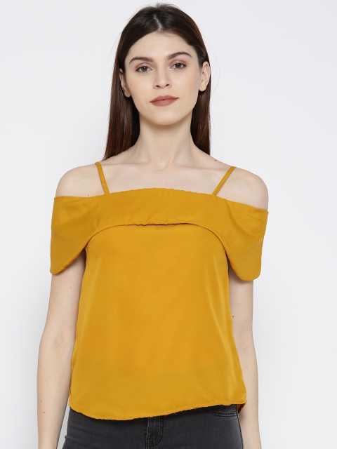 

U&F Women Mustard Yellow Solid Top