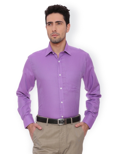 

Balista Men Purple Regular Fit Self Design Formal Shirt