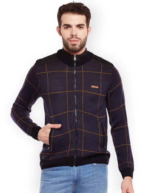 

Duke Men Purple Checked Sweatshirt