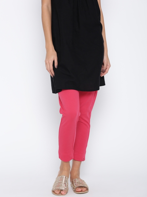 

Biba Pink Ankle-Length Solid Leggings