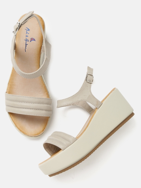 

Mast & Harbour Women Beige Solid Wedges
