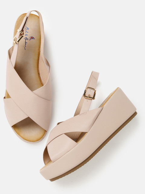 

Mast & Harbour Women Pink Solid Sandals