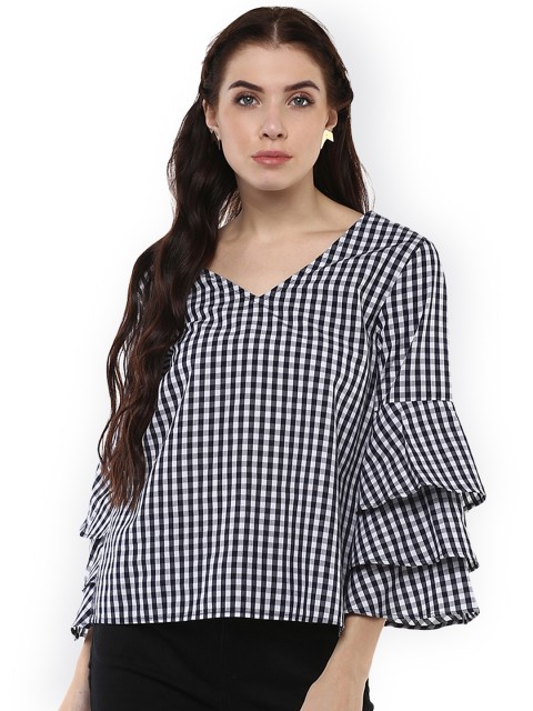

Harpa Women Black Checked Top
